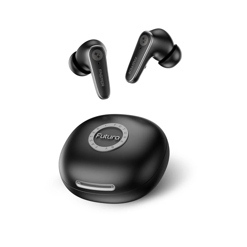 Faster Futura Ai-200 Bluetooth Earbuds | BT v6.0 | Black