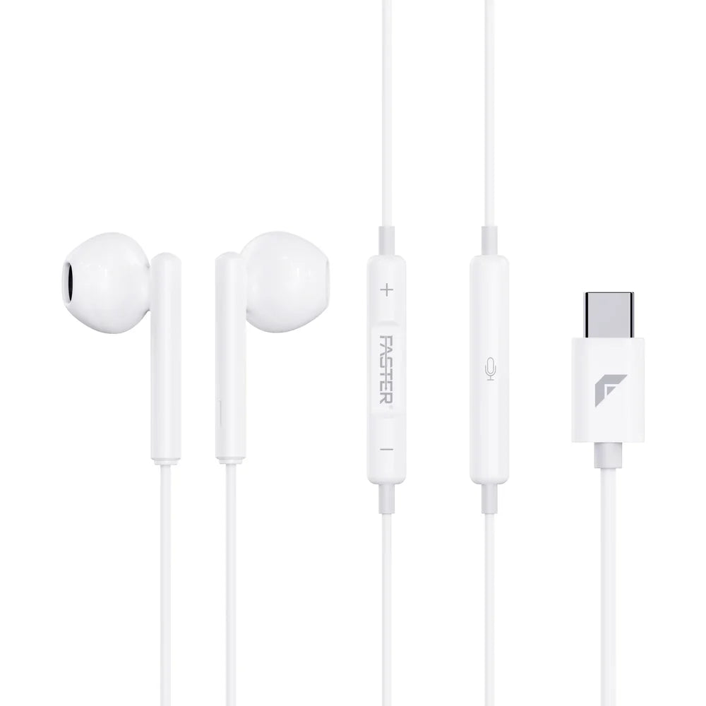 Faster Frost Durable Type-C Semi-In-Ear Handsfree/Earphones | 14mm | SH-1C