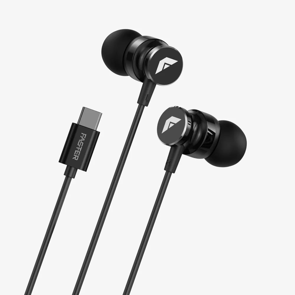 Faster Raven Durable Type-C In-Ear Handsfree/Earphones | 10mm | SH-2C