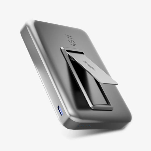 Faster 45W Wired+25W Qi2 Wireless 10000mAh MagSafe PowerBank with Kickstand | PM-10K