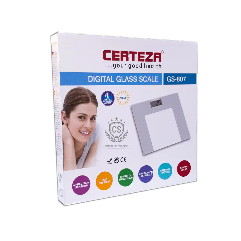 Certeza Digital Body Weight Scale / Bath Scale | GS-807 | Transparent