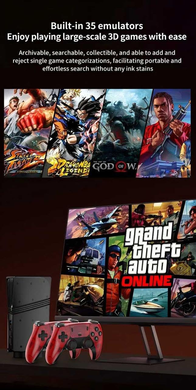 Game Box with Dual Controllers | Type-C input | GS5 Ultra | FREE SHIPPING