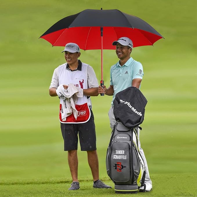 Golf Umbrella XL 55 inch | Oversized Double Canopy UV Protection Automatic Open Double Canopy Sun Rain Windproof Waterproof