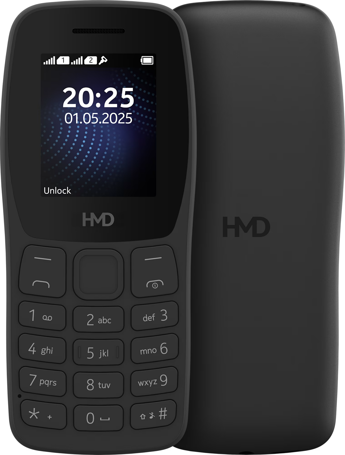 HMD Nokia 105 Pure now with Original Charger | Charcoal