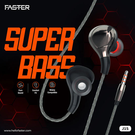 Faster J15 Durable Handsfree | Clear Sound