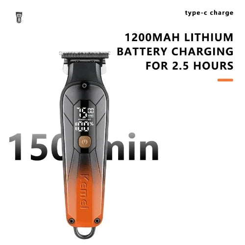 Kemei Rechargeable Hair Clipper | 4 Limit Combs (1.5, 3, 4.5, 6mm) | KM-1741