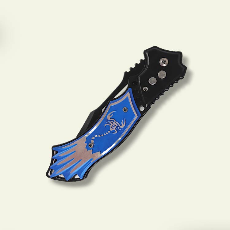 Scorpion Button Folding Knife | K-860 | 4/9.5"