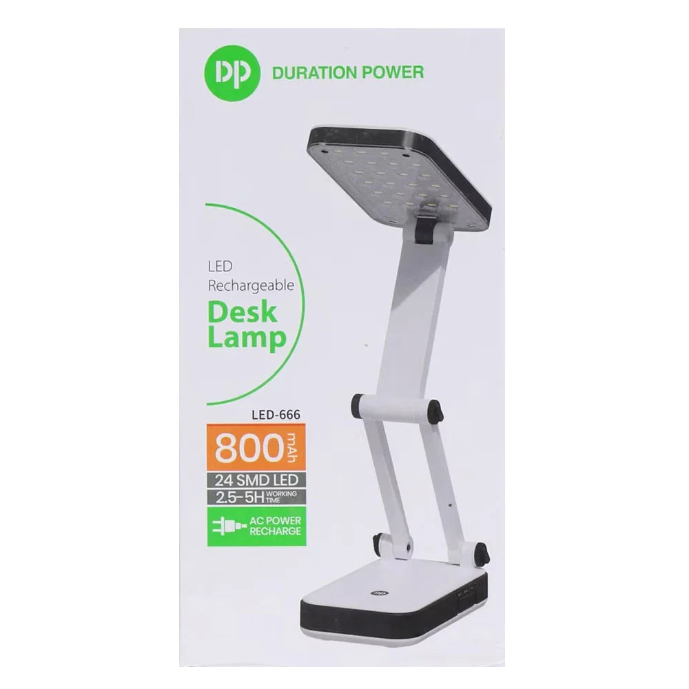 DP Duration Power LED Rechargeable Foldable Desk Lamp | 800MAH | LED-666.