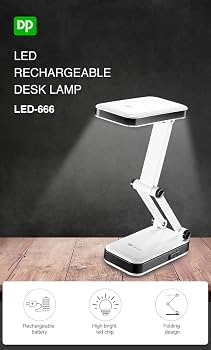 DP Duration Power LED Rechargeable Foldable Desk Lamp | 800MAH | LED-666.