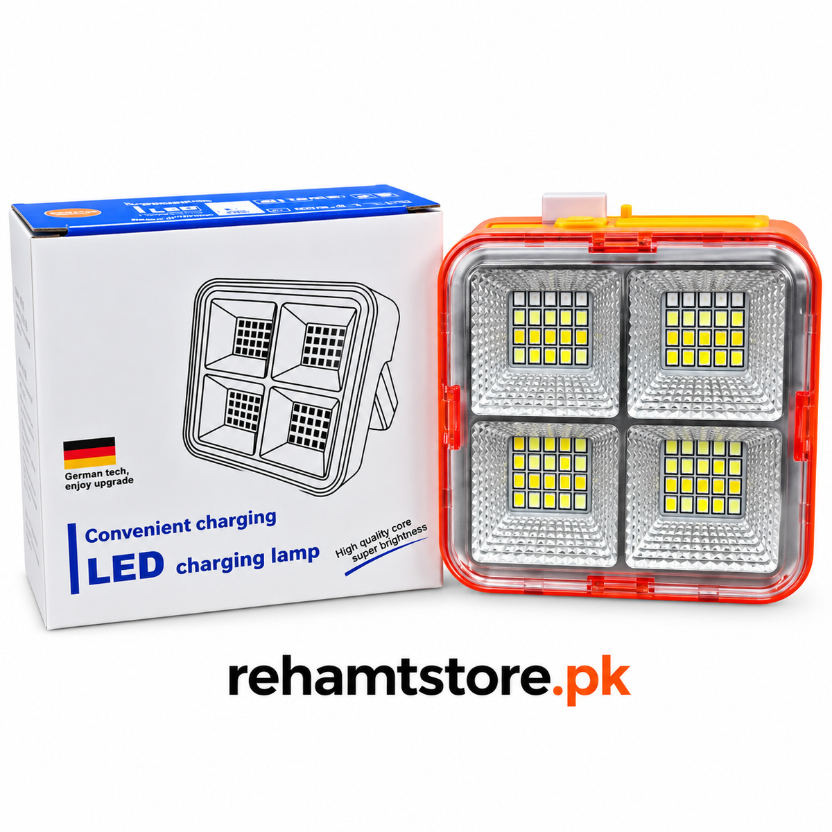 Rechargeable Solar LED Flood Light / Emergency Camping Lamp.