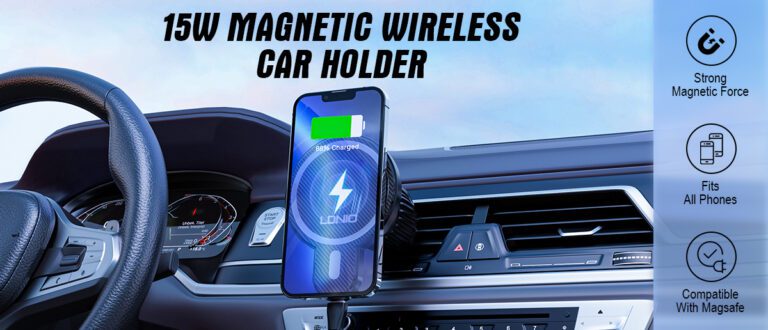 LDNIO MA20 15W Strong Magnetic Wireless Car Charging Holder