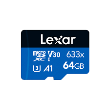 64GB Lexar High Performance 633x microSDHC microSDXC UHS-I Card Blue Series