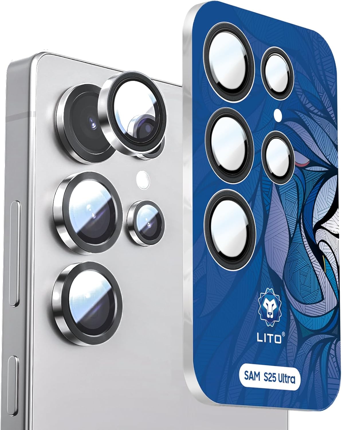 Lito Original PVD Camera Glass for Galaxy S25 Ultra – Grey/Silver Blue/White Silver