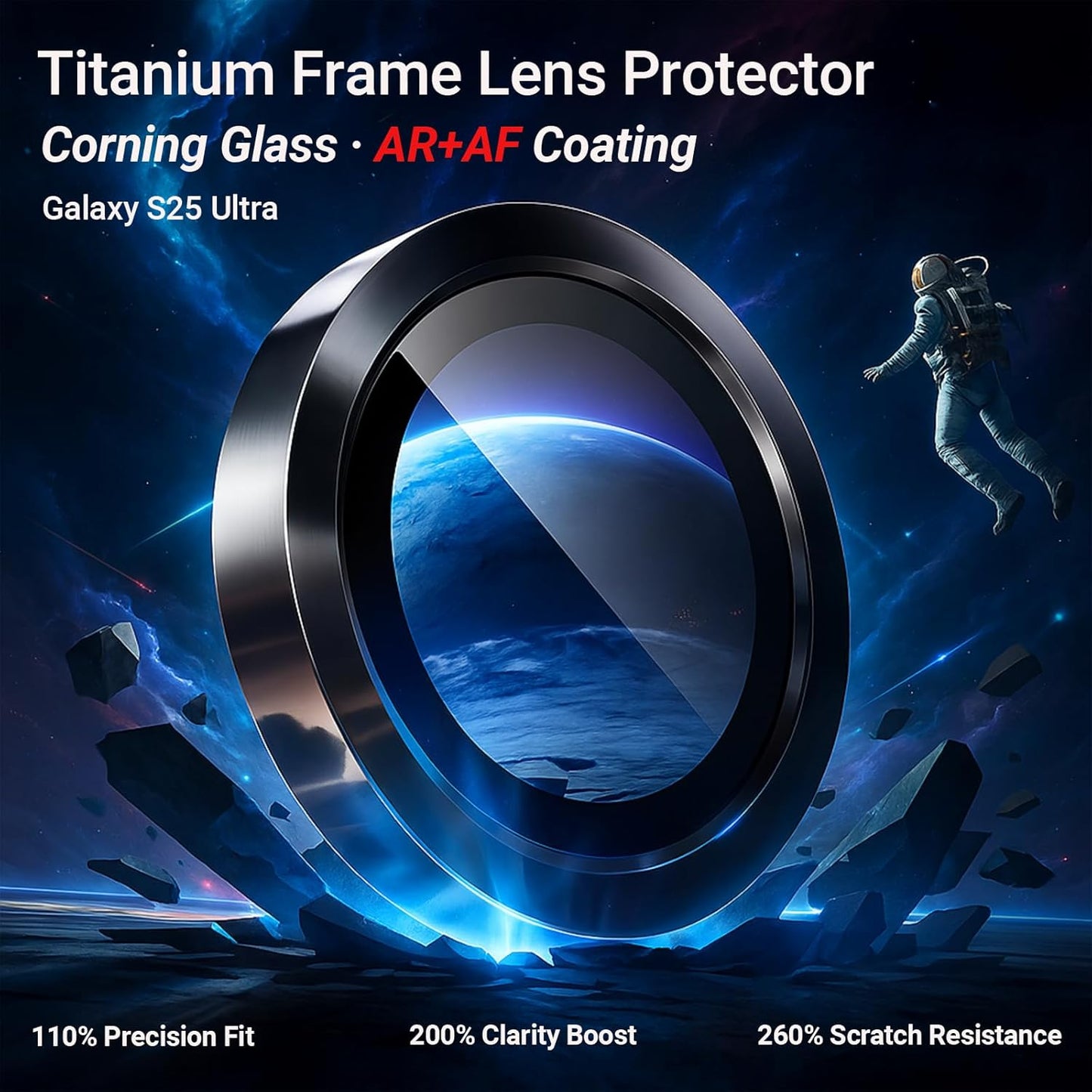 Lito Original PVD Camera Glass for Galaxy S25 Ultra – Grey/Silver Blue/White Silver