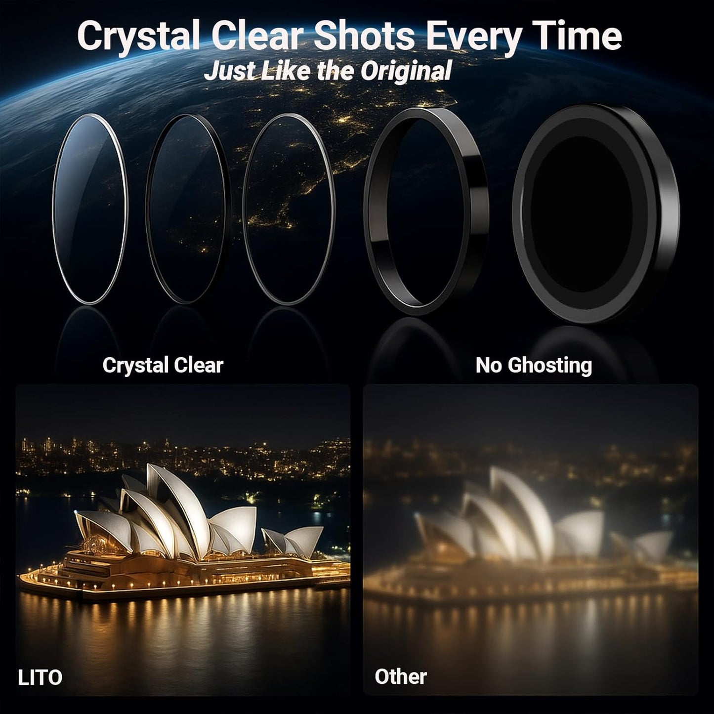 Lito Original PVD Camera Glass for Galaxy S25 Ultra – Grey/Silver Blue/White Silver