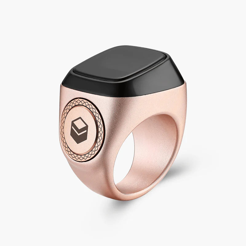 iQIBLA Smart Metal Zikr Ring M02 | 20mm in Graphite/Gold/Green
