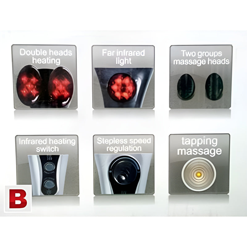 Blueidea Double Head Heated+Infrared Powerful Wired Massager | B2000