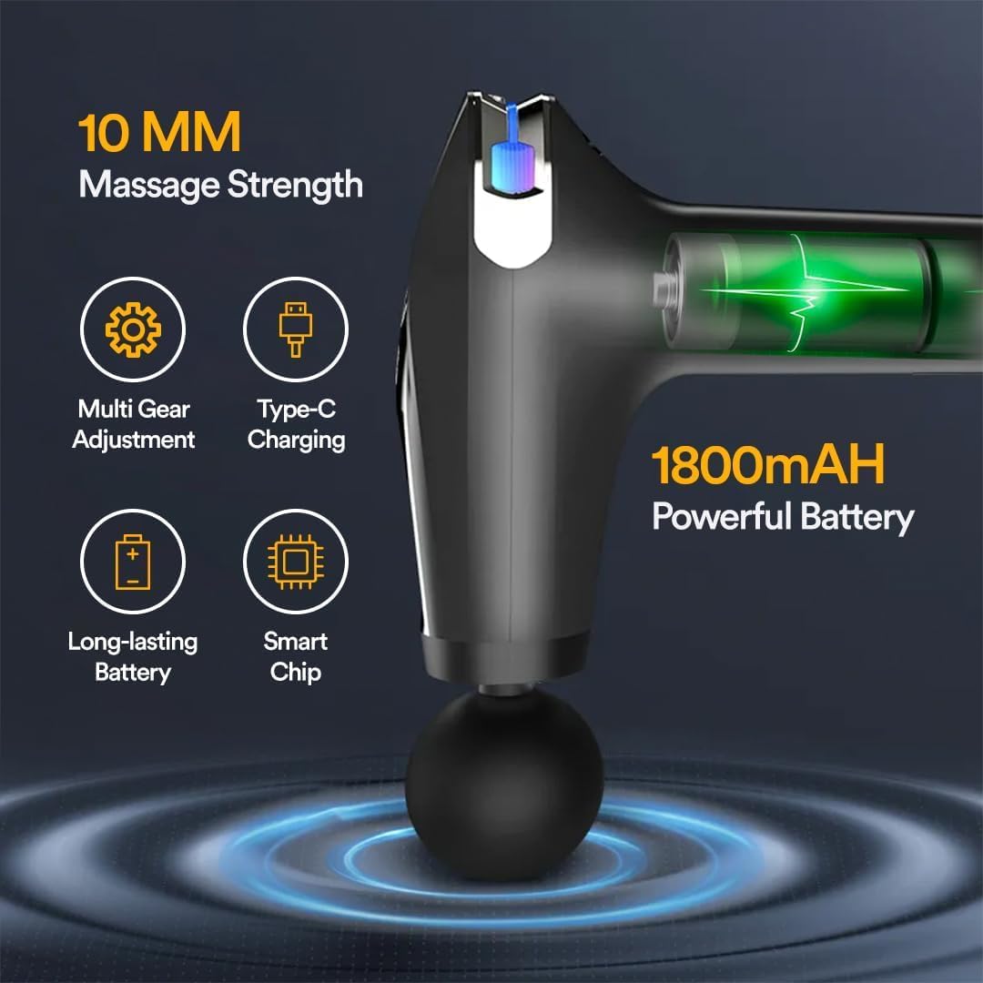 Blueidea Gun Massager 30W Type-C Rechargeable | BLD-326 | White