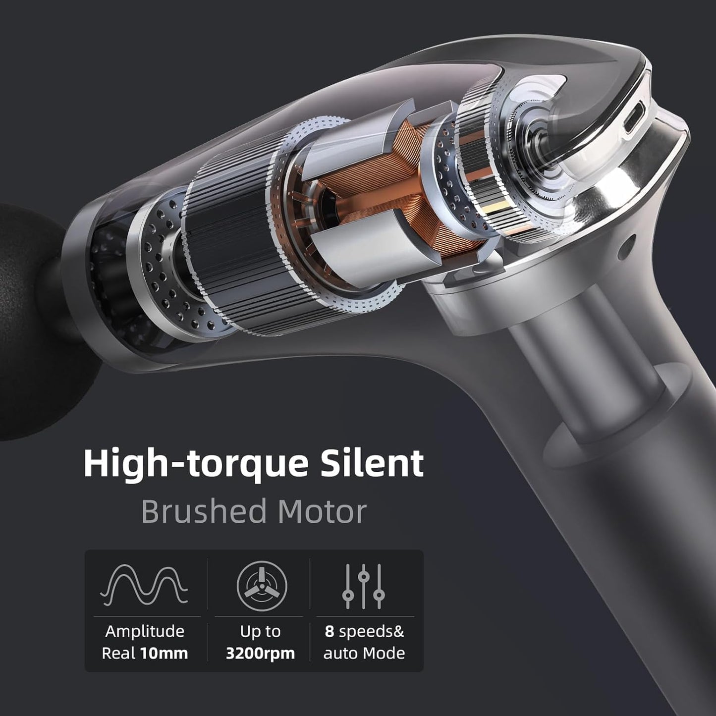 Blueidea Gun Massager 30W Type-C Rechargeable | BLD-326 | White