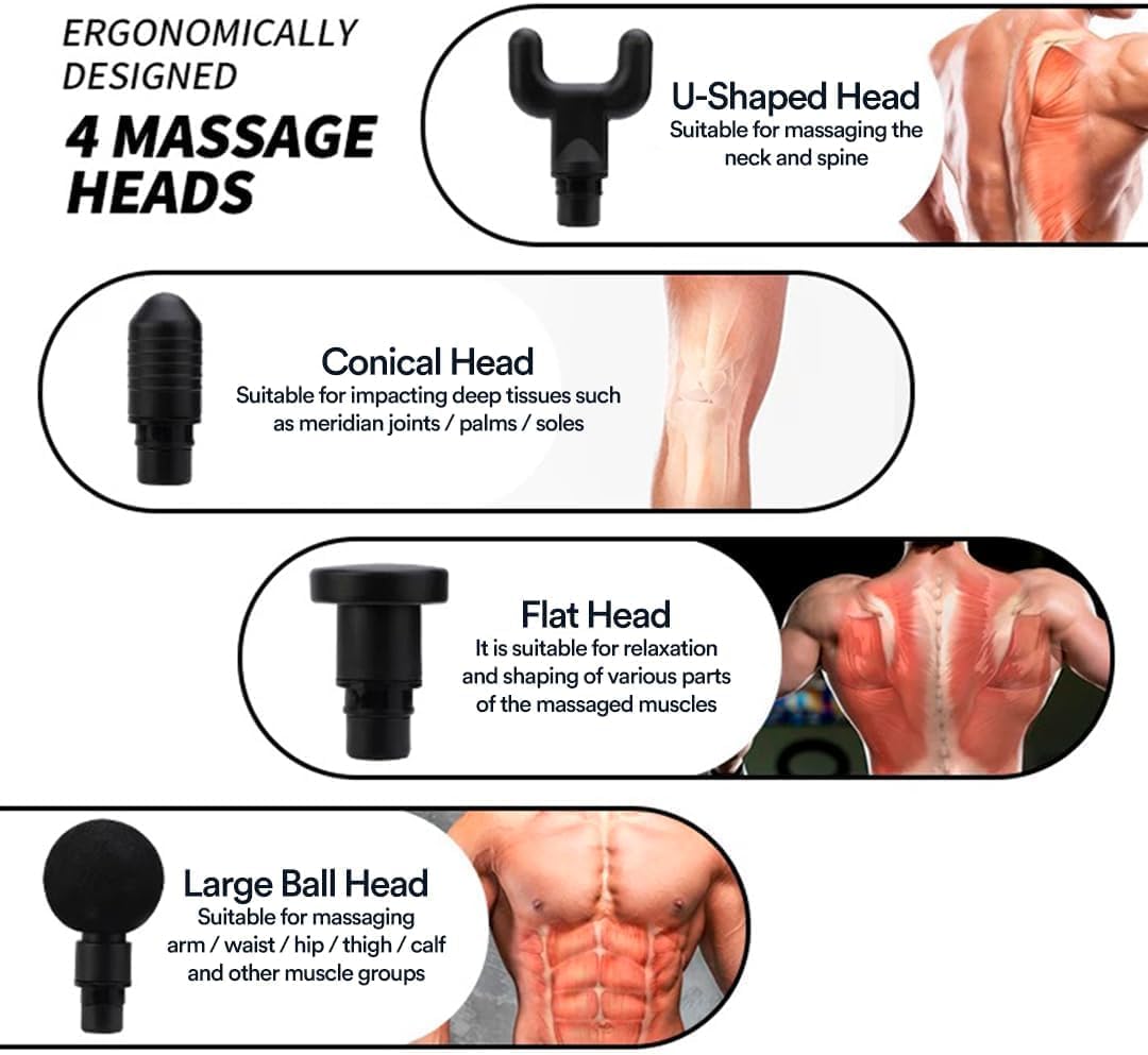 Blueidea Gun Massager 30W Type-C Rechargeable | BLD-326 | White