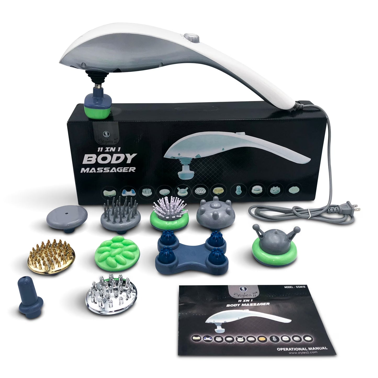 11-in-1 Powerful Wired Luxurious Massager