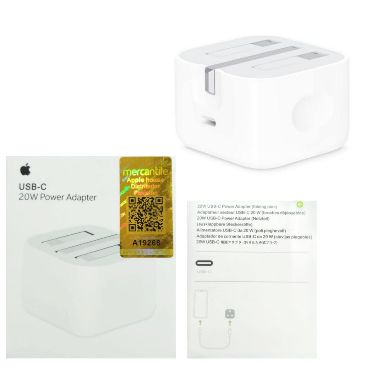 Apple Official Mercantile 20W USB-C Power Adapter | 3-Pin