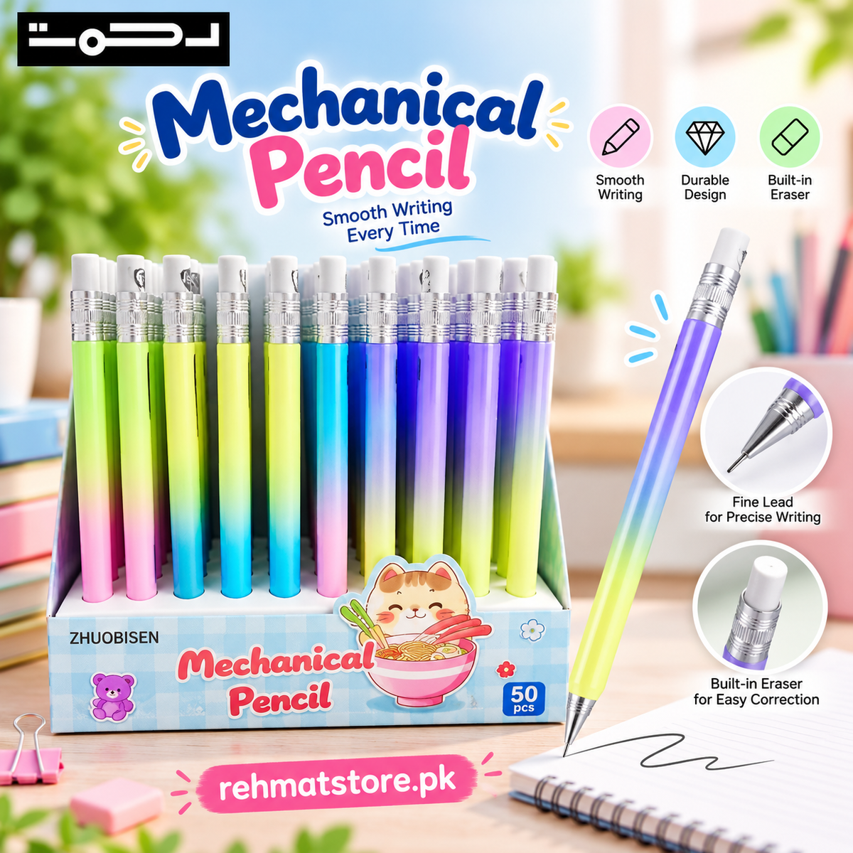 ZHUOBISEN Gradient Pastel Mechanical Pencil | One Piece |