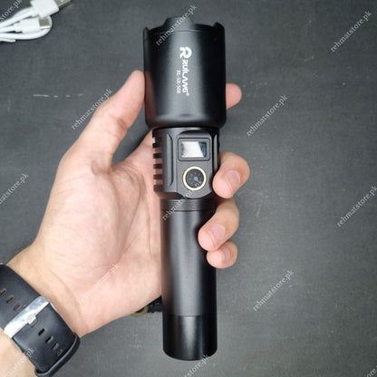 Heavy Duty Metal Zoom Torch Light / Flashlight | Type-C in + Powerbank | RuiLang RL-SX-508