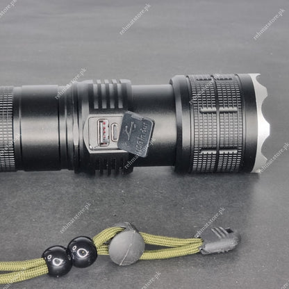 Heavy Duty Metal Zoom Torch Light / Flashlight | Type-C in + Powerbank | RuiLang RL-P801