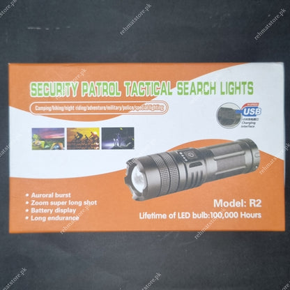 Heavy Duty Metal Zoom Torch Light / Flashlight | Type-C in + Powerbank | RuiLang RL-R2-TG