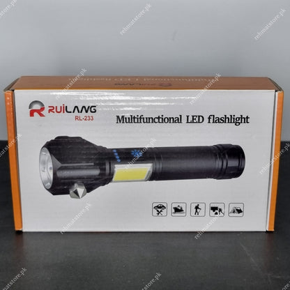 Heavy Duty Metal Zoom Torch Light / Flashlight | Type-C in + Powerbank | RuiLang RL-233