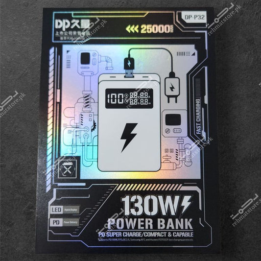 Official Dp 130W 25000mAh Power Bank | 2C 100W+1A 22.5W | DP-P32 | Limited Stock