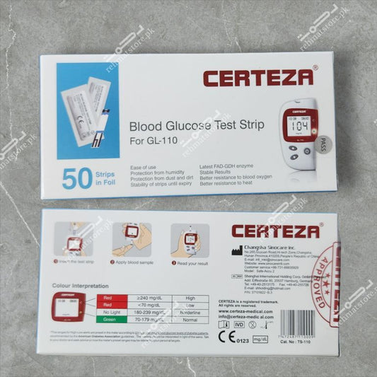 Certeza Blood Glucose Test Strips for GL-110