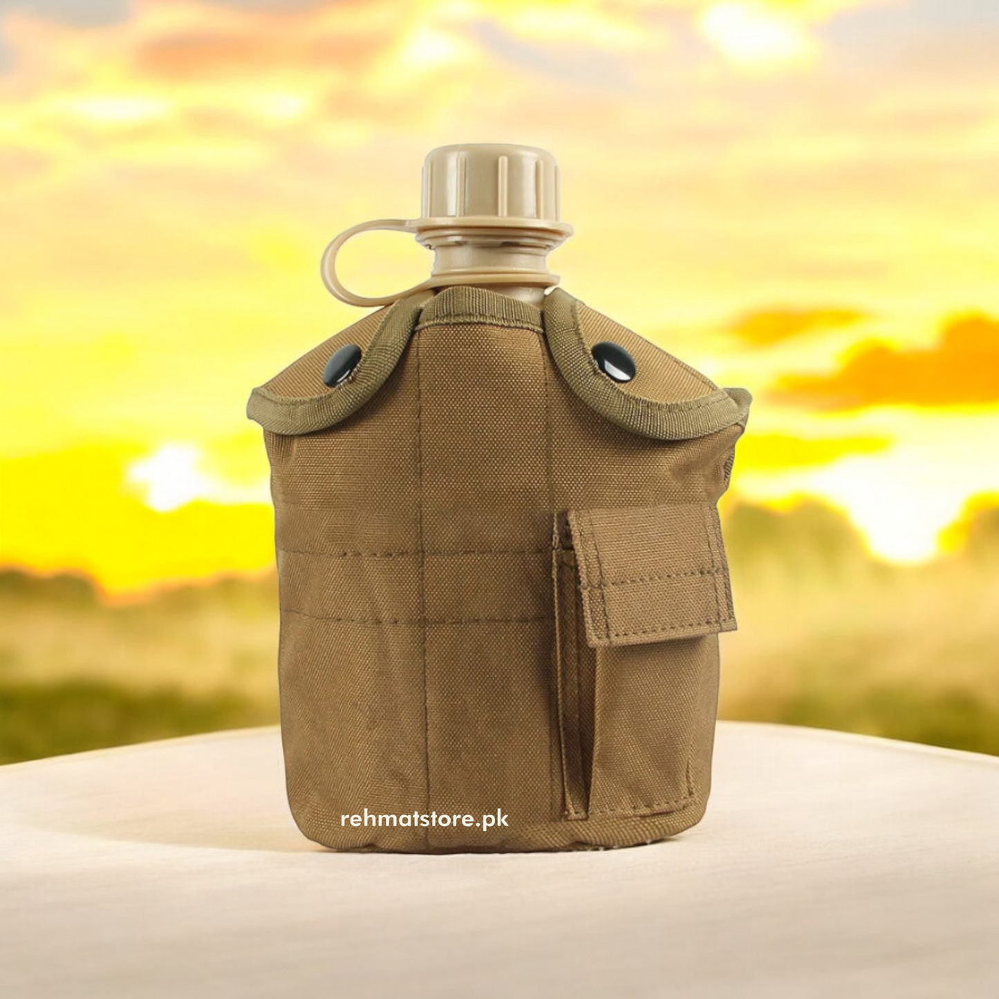 Outdoor Military Canteen Water Bottle with Cup