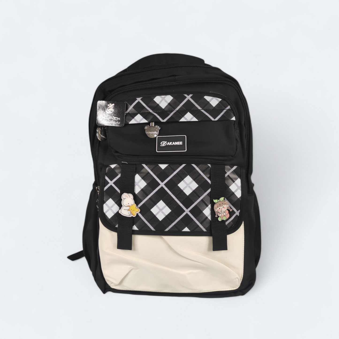 Aesthetic Diamond Design Backpacks | School College Bag | Strong Build | Imported