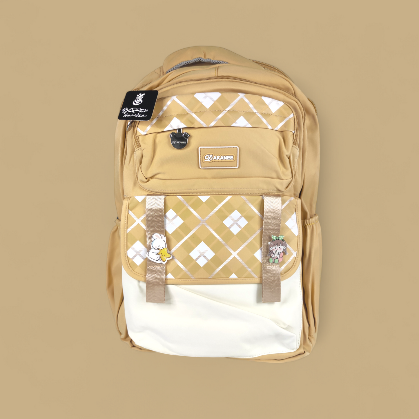 Aesthetic Diamond Design Backpacks | School College Bag | Strong Build | Imported