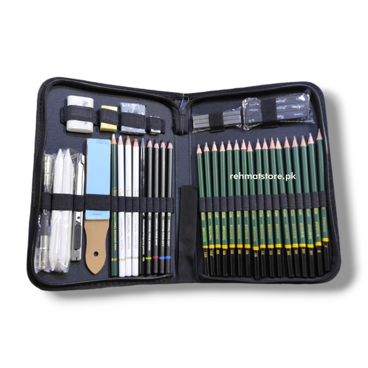 Sketch Drawing Set | 42 Pieces Set | Hard Pouch