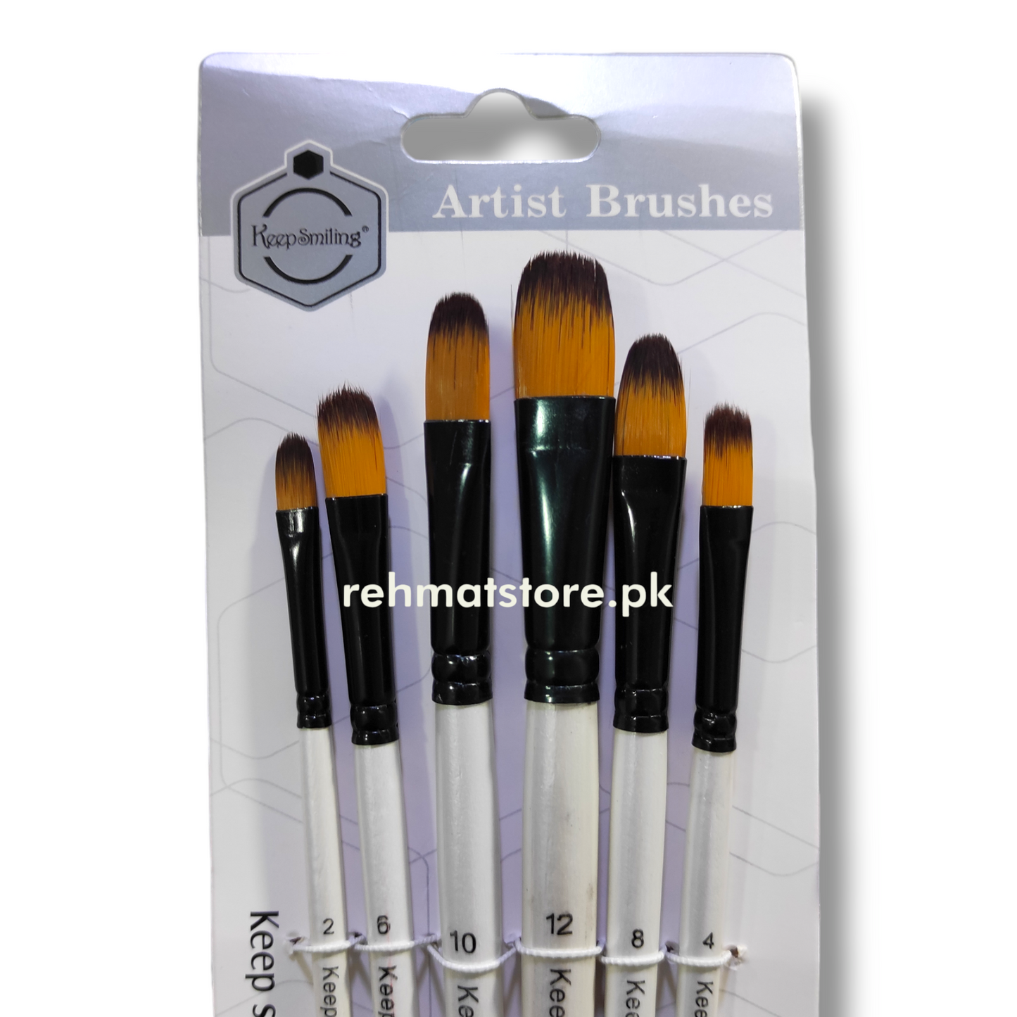 Paint Brush Slight Round Tip Set | 6 Brushes