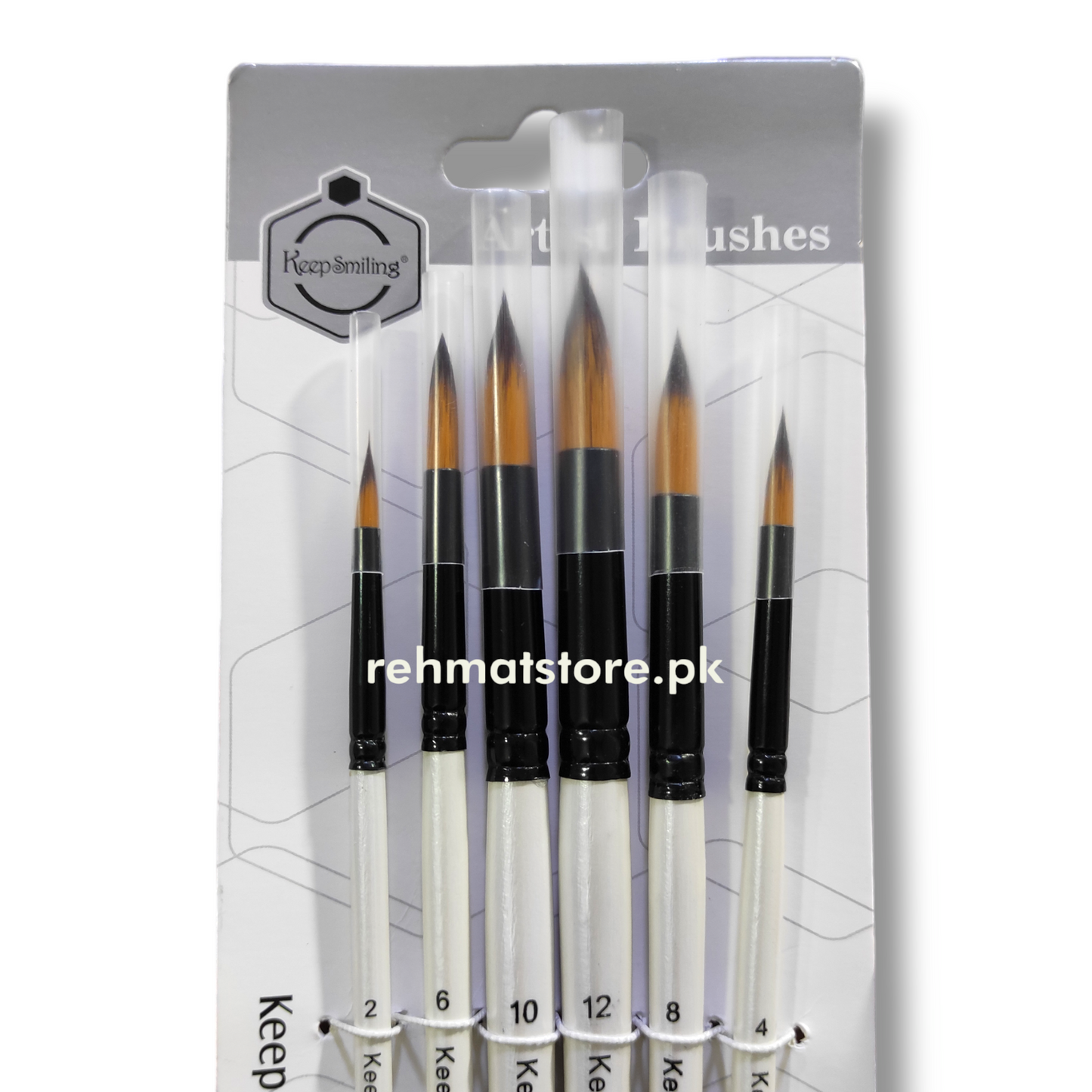 Paint Brush Round Tip Set | 6 Brushes