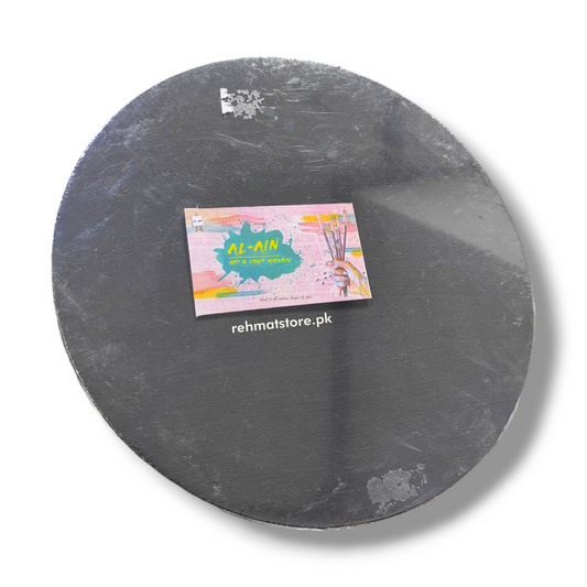 Black Round Painting Canvas 8/10 inches