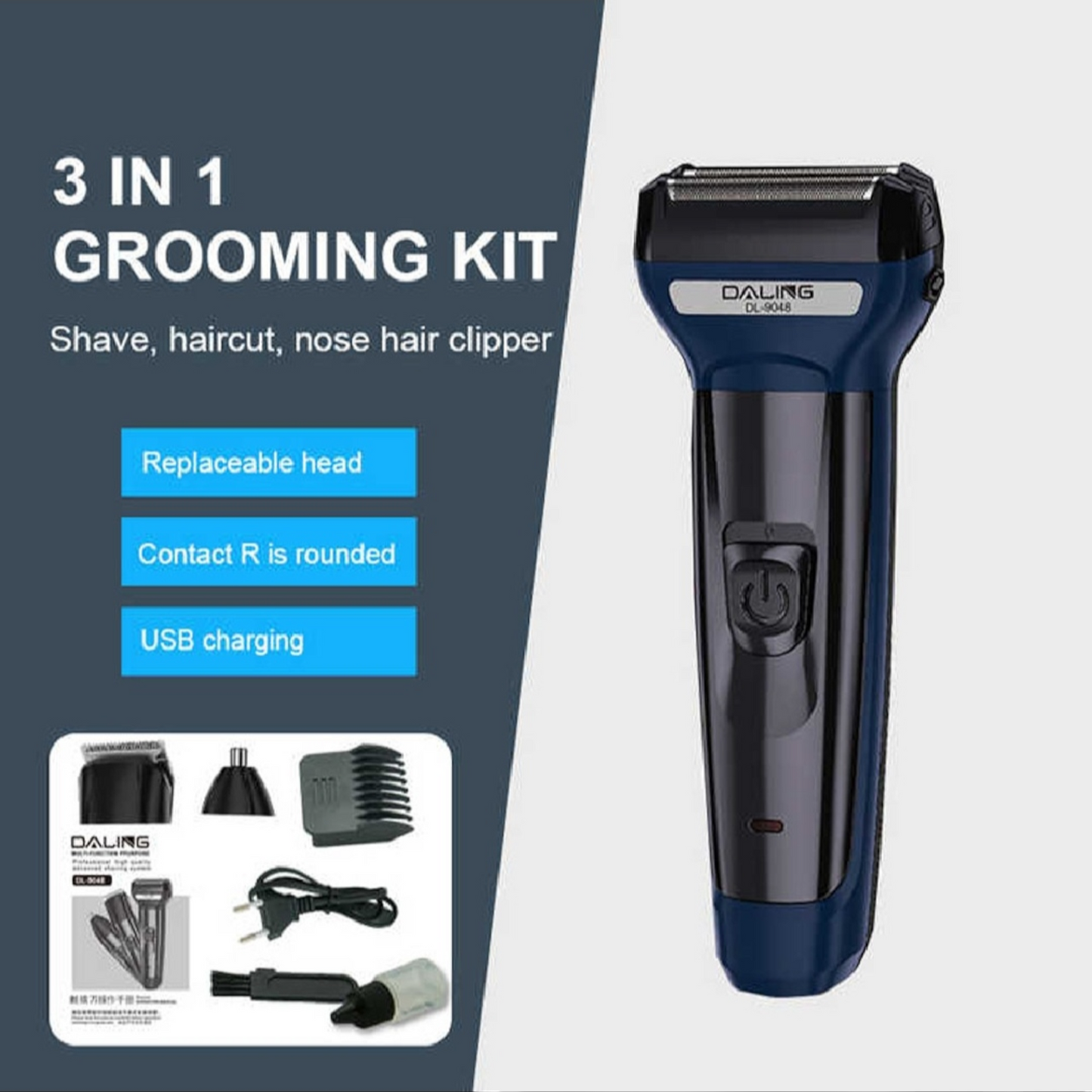 3 in 1 Hair Clipper DALING DL-9048A | Trimmer | Men's Shaver