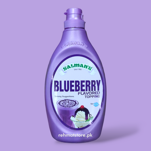 Salman's Blueberry Flavoured Topping | Ice Cream Syrup | 623g