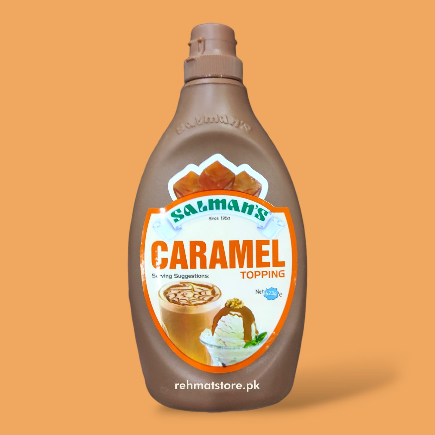 Salman's Caramel Flavoured Topping | Ice Cream Syrup | 623g