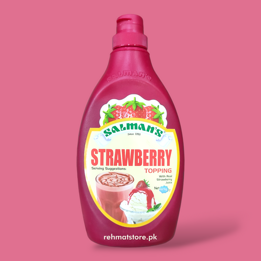 Salman's Strawberry Flavoured Topping | Ice Cream Syrup | 623g