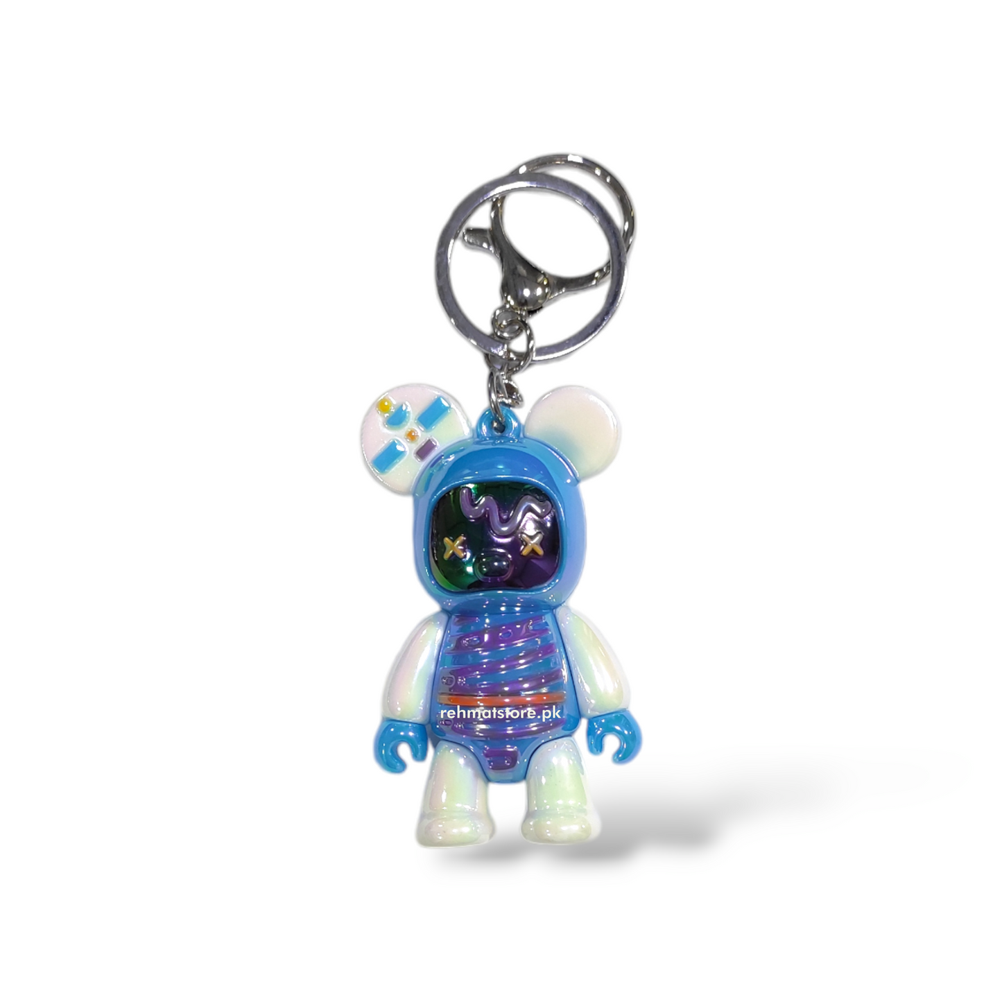 Robot Bear Keychain | Ring and Carabineer | Random Color