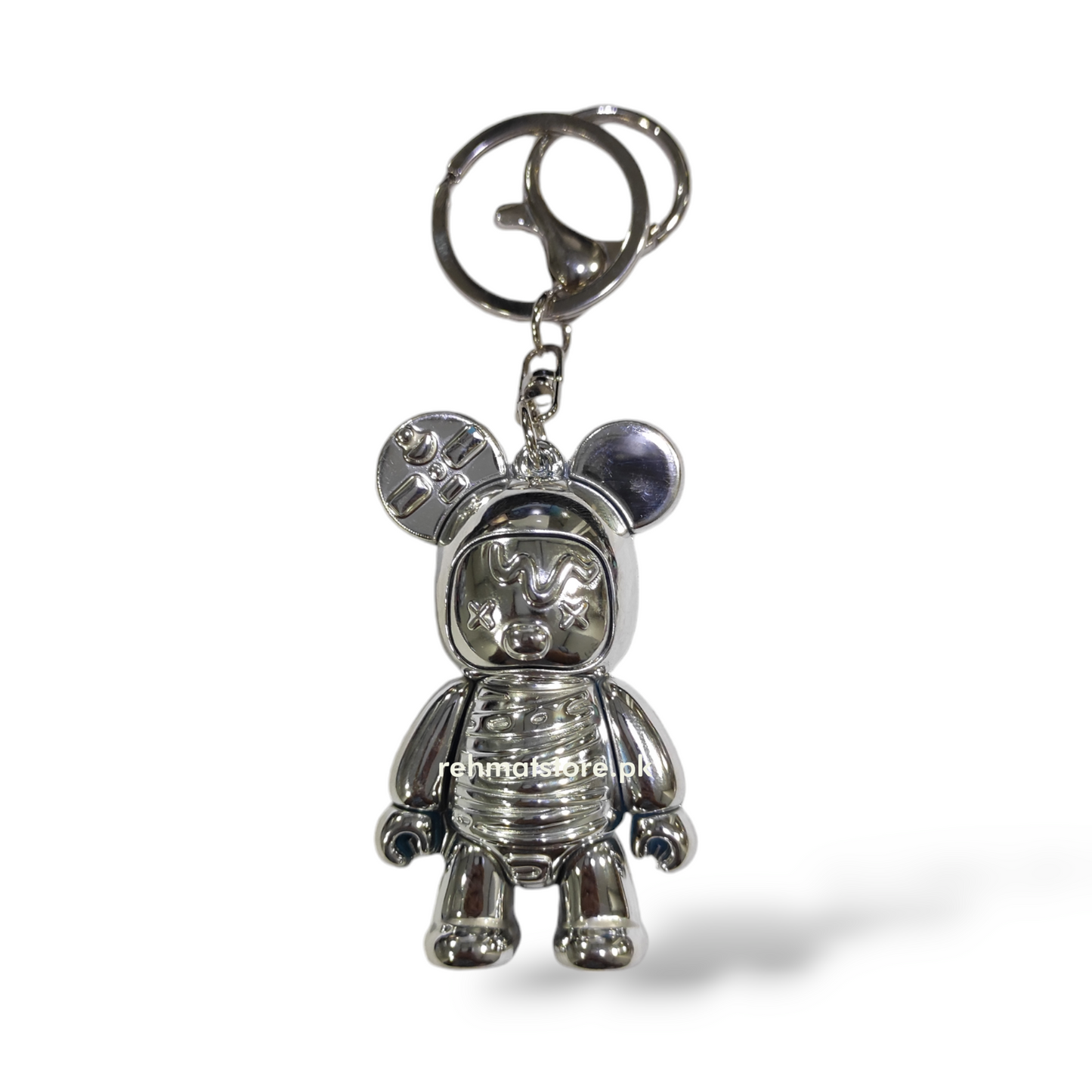 Robot Bear Keychain | Ring and Carabineer | Random Color