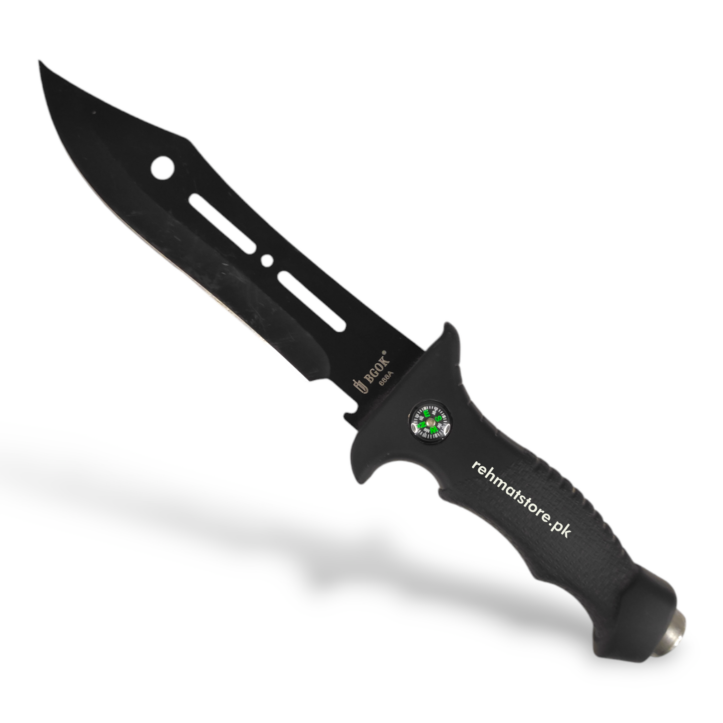 Hunting Knife with Cover and built-in compass