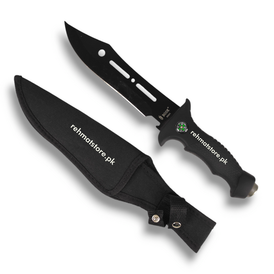 Hunting Knife with Cover and built-in compass