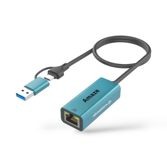 Amaze A425 USB3.0 + TYPE C TO RJ45 ETHERNET ADAPTER