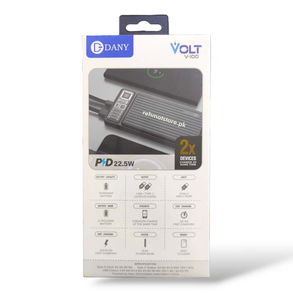 Volt V-100 Power bank 10,000 mAh | 22.5W PD